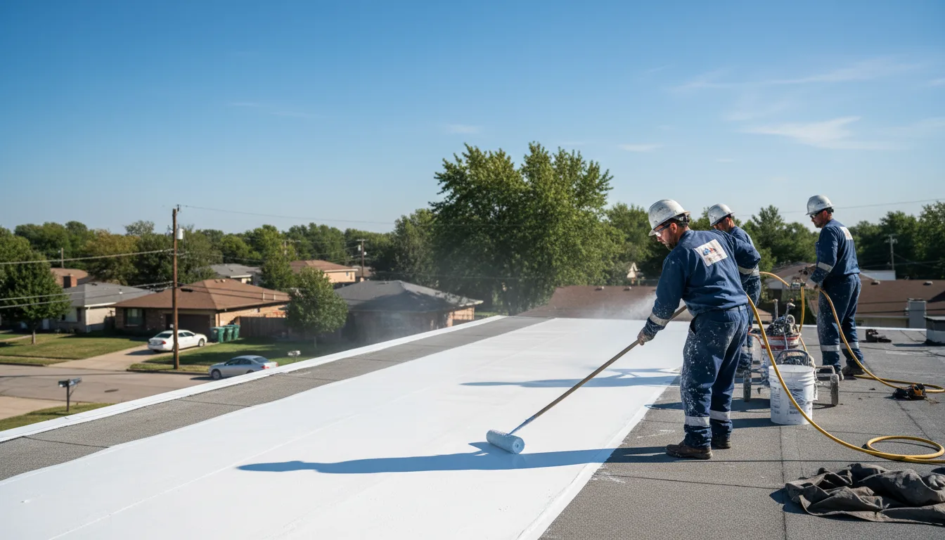 Commercial roof coating in Thayer, IL near me